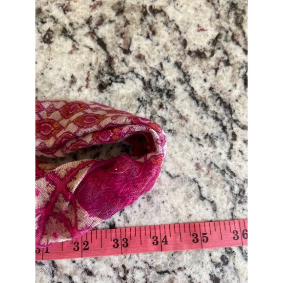 Womens Rectangle Infinity Scarf Pink Orange Patchwork Lightweight  Boho Chic - Picture 4 of 5